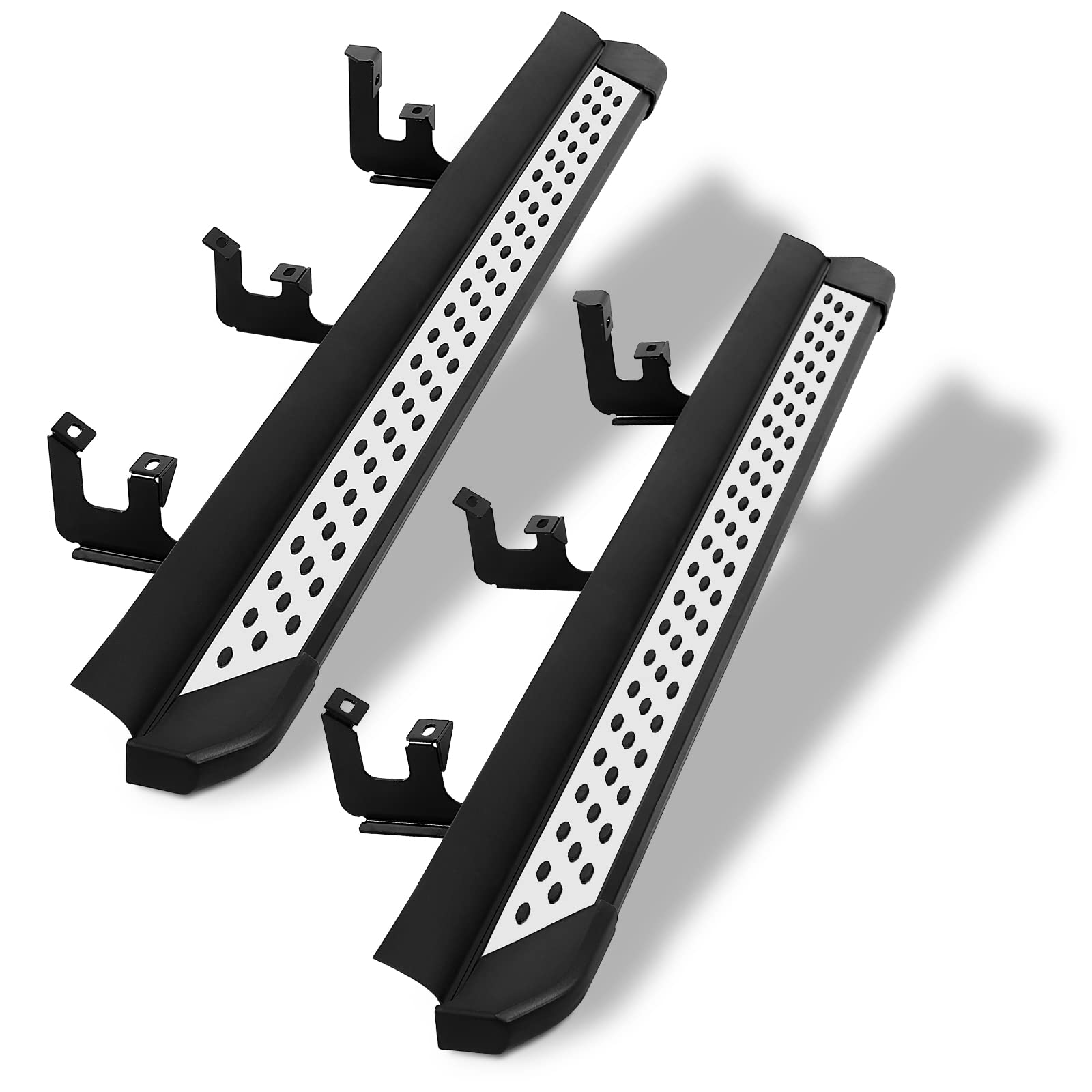 PZ 6 inch ABS+Aluminum Alloy Running Boards Side Step Nerf Bar Compatible with 2016-2022 Honda Pilot SUV