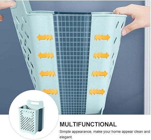 Miniatura 4 de Cabilock - Cesta de almacenamiento plegable para ropa de baño, para ropa de baño, color azul