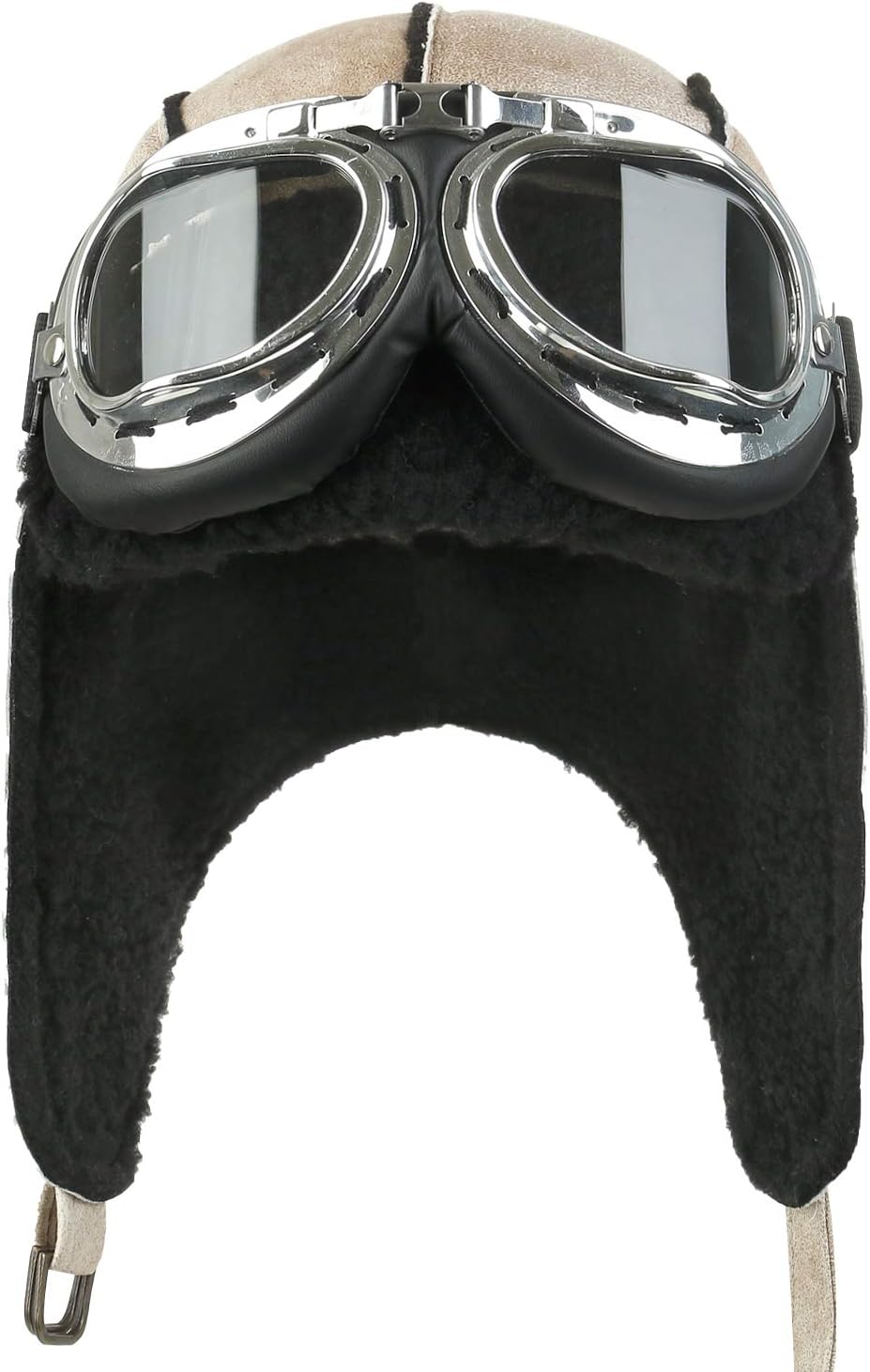 ililily Aviator Hat Winter Snowboard Fur Ear Flaps Trooper Trapper Pilot Goggles - Image 2