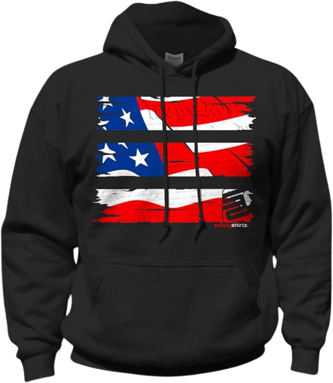 SafetyShirtz Men’s 3-Stripe Patriotic Hi-Vis Hoodies, Shirts & Tanks