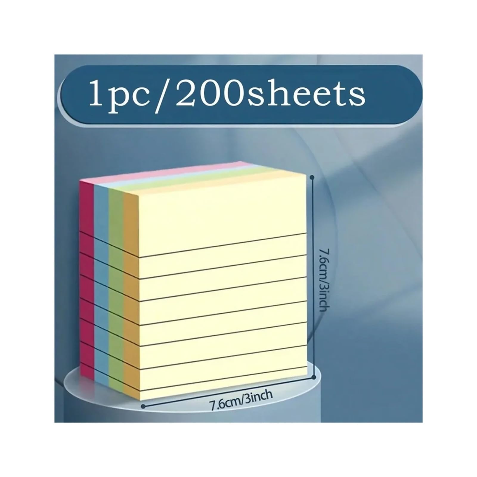 100/200 fogli di quaderni carta for appunti orizzontali vivaci for organizzazioni ufficio(Medium 200 sheets)