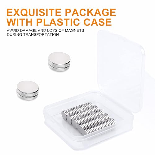 Miniatura 10 de DIYMAG 60 imanes pequeños de neodimio para refrigerador, mini botón de tierras raras para oficina, pizarra, cocina, profesores, manualidades