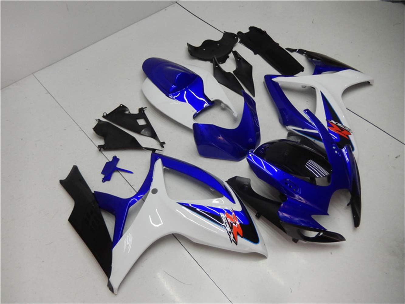 Plastic Bodywork White Blue Fairing Fit for Suzuki 2006 2007 GSXR 600 750 Injection ABS New Bodyframe 06 07 GSXR-600 750