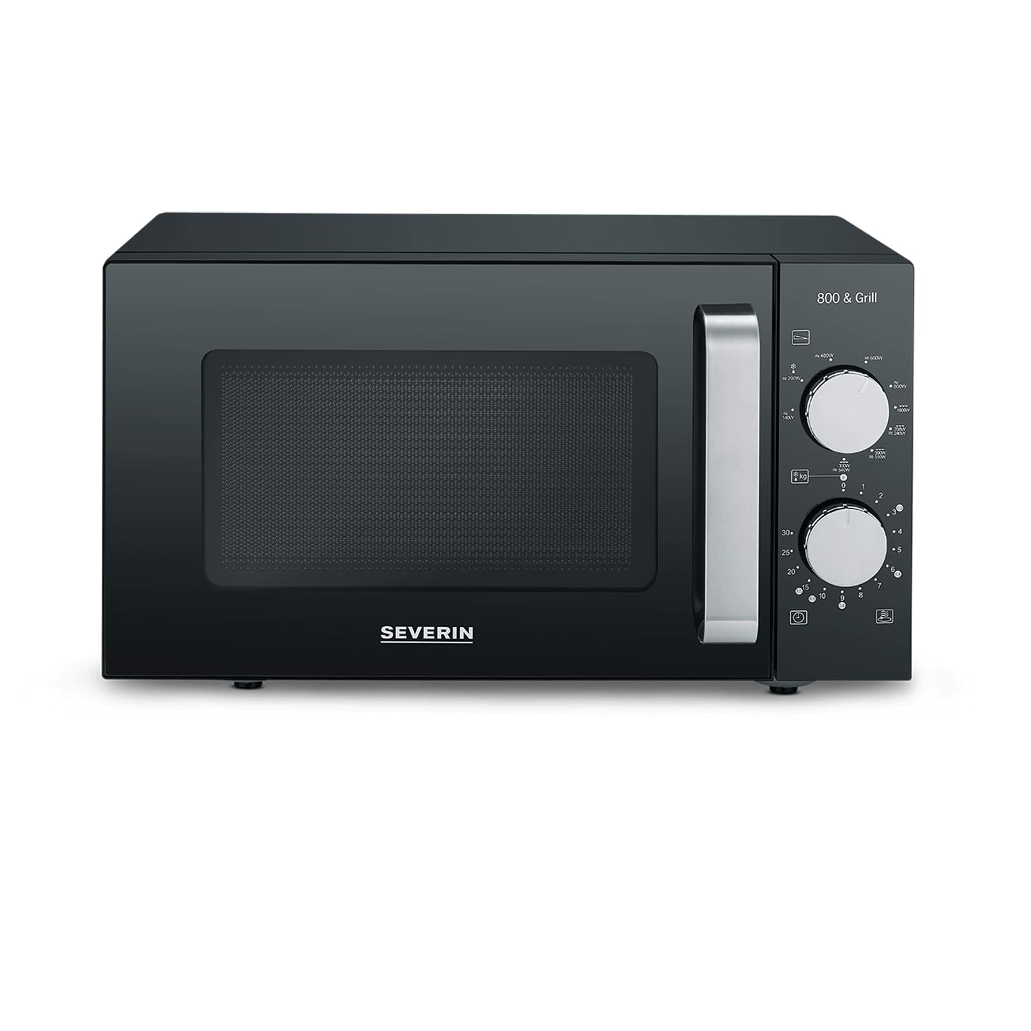 Severin MW 7762 kuchenka mikrofalowa z grillem i z dnem ceramicznym, pojemność 20 l, obsługa manualna, 9 poziomów mocy, moc 800 W