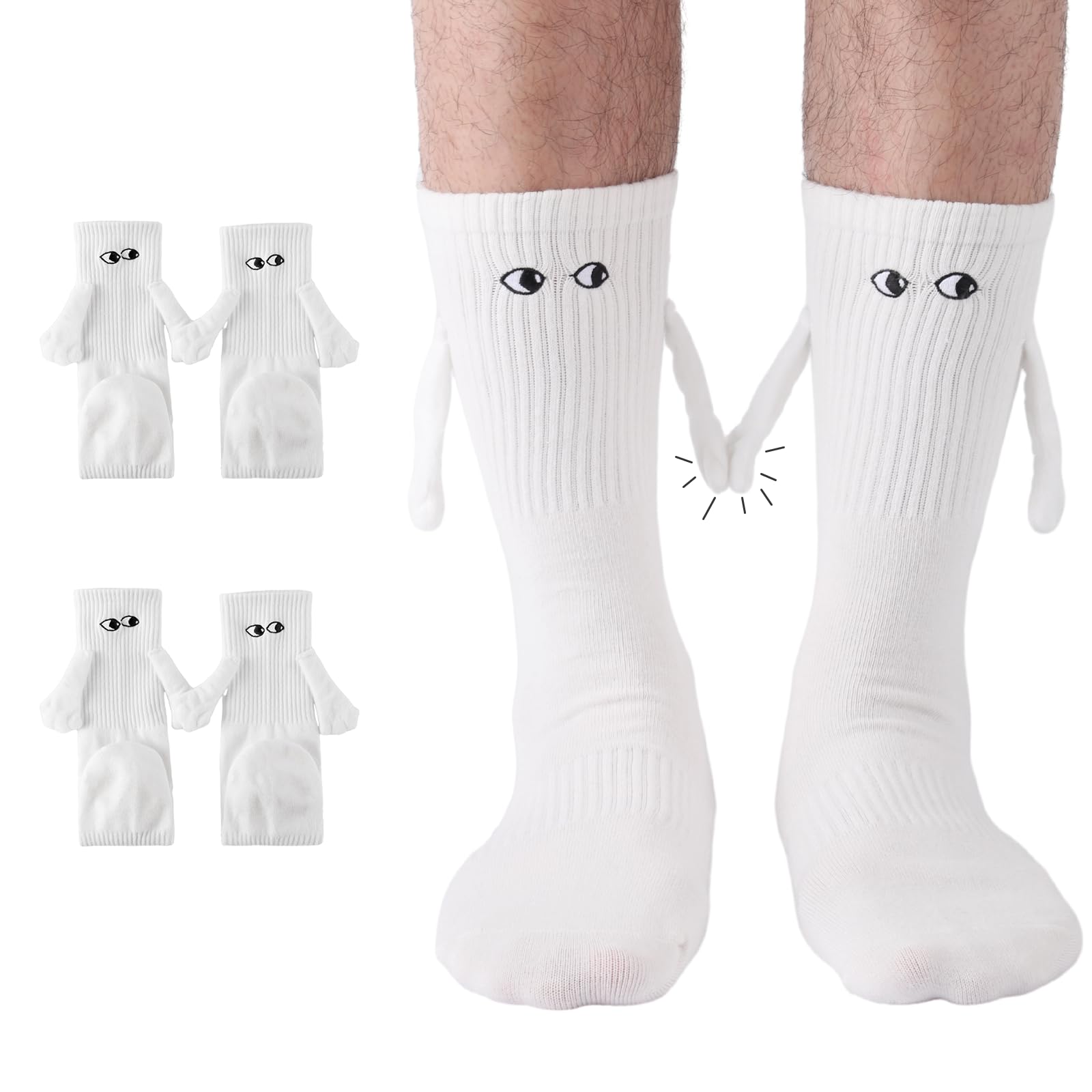 Calzini Magnetici Con Mani - 2 Paia Divertenti Per Coppie, Regalo Originale Per Amici E Partner - Foto 11