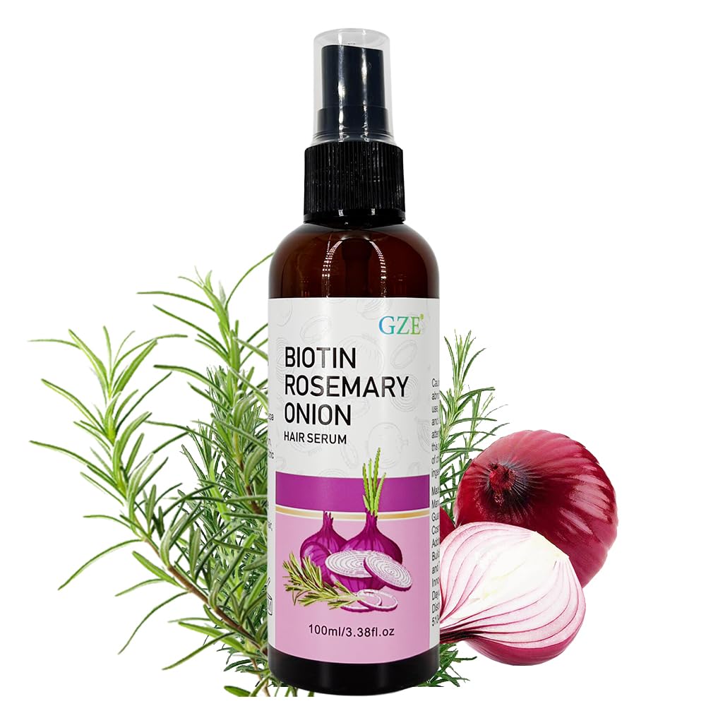 GZE Onion Hair Growth Spray with Rosemary Oil & Biotin Serum for Men Women