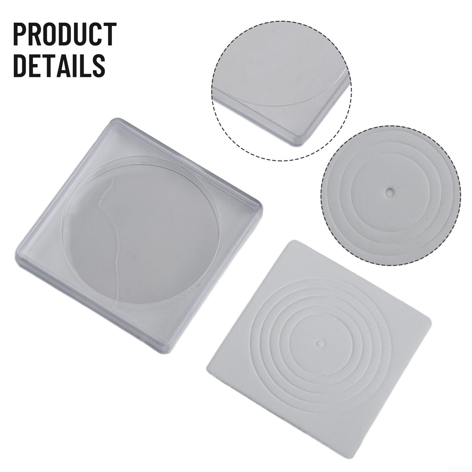 Zoegneer Contenitore per capsule di monete in policarbonato e schiuma, contenitore quadrato per monete di varie dimensioni 37,2 x 12,8 x 6,5 cm (nero