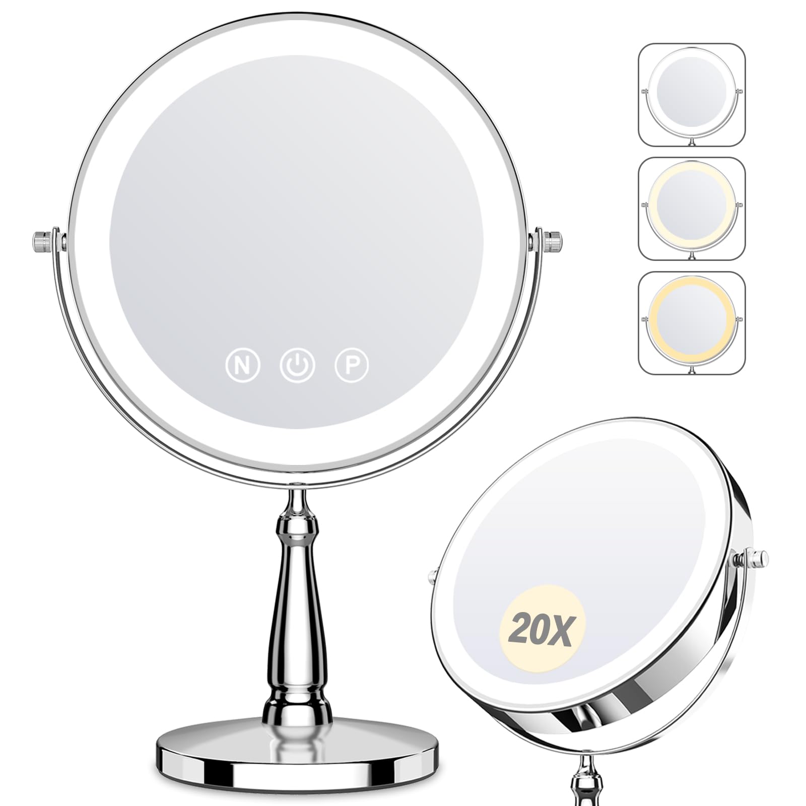WOOCICA 8 inch Tabletop Mirror