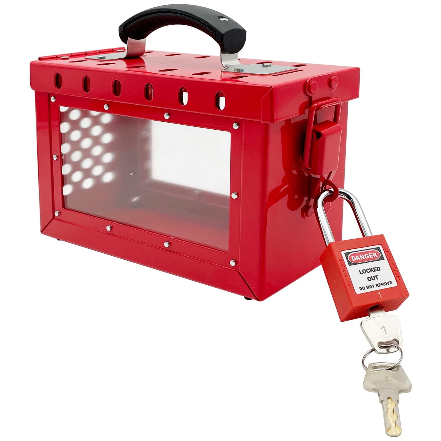 SAFBY Lockout Tagout Box Kit portatile gruppo di sicurezza lucchetto scatola (3pcs Loto Box)