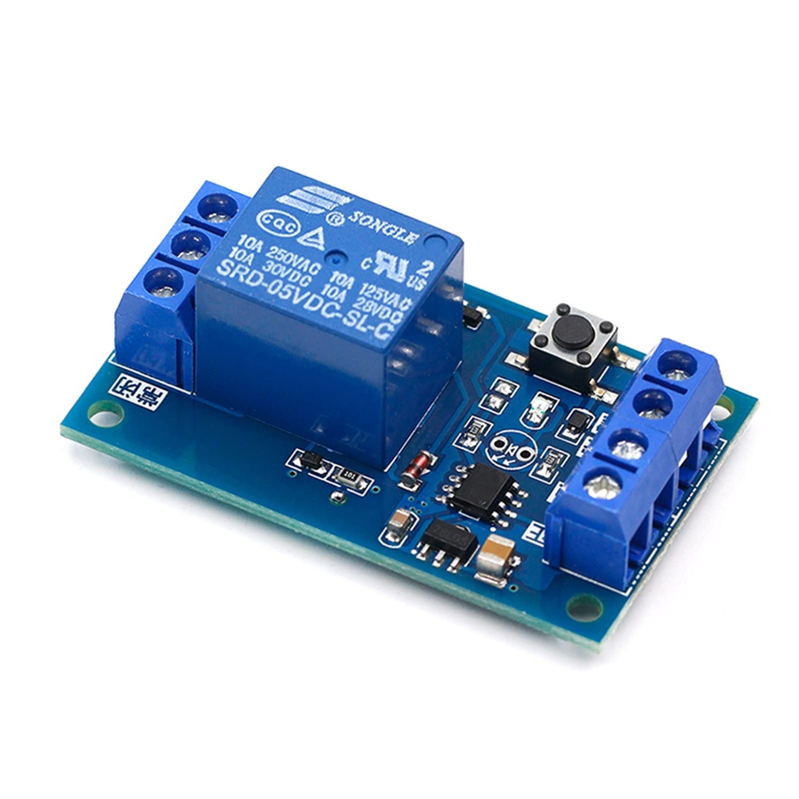 GVBAEPIEO Bistable Relay Module 5V/12V Single Button One Key Car Modification Start-Stop Self Locking Switch(5V)