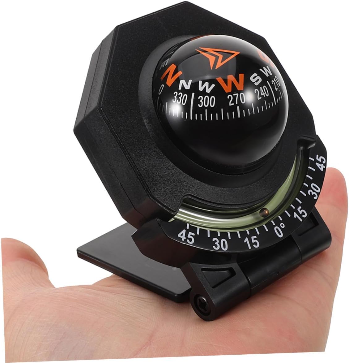 Luxshiny 2pcs Car Dashboard Auto Compass with Inclinometer, High Precision Foldable Navigation Ball for Vehicle Interior, Suitable for Travel and Outdoor Driving