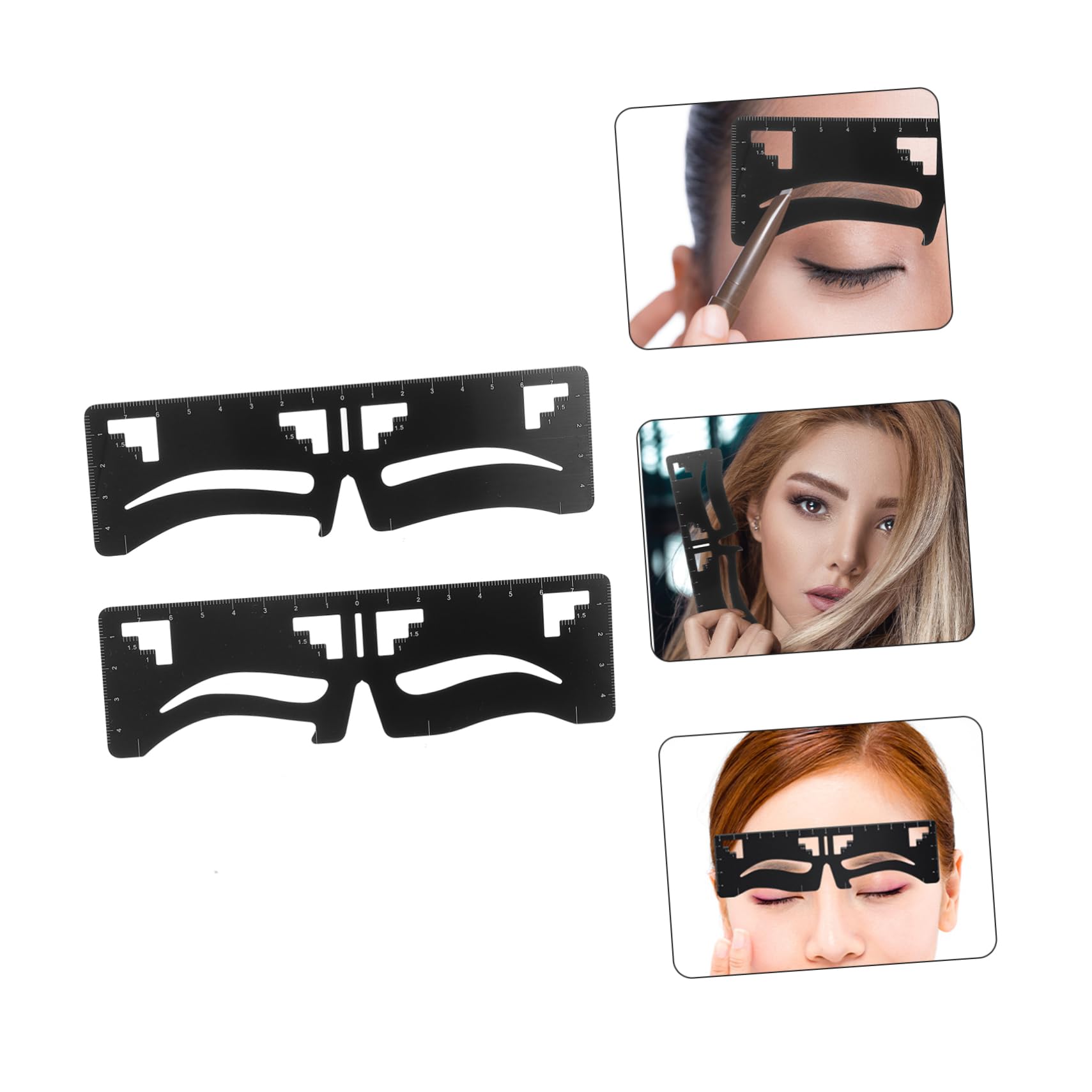 minkissy 6 Pz righello per sopracciglia modello di microblading modello per modellare le sopracciglia abito pratico strumento per il trucco femminile stencil per il trucco delle donne