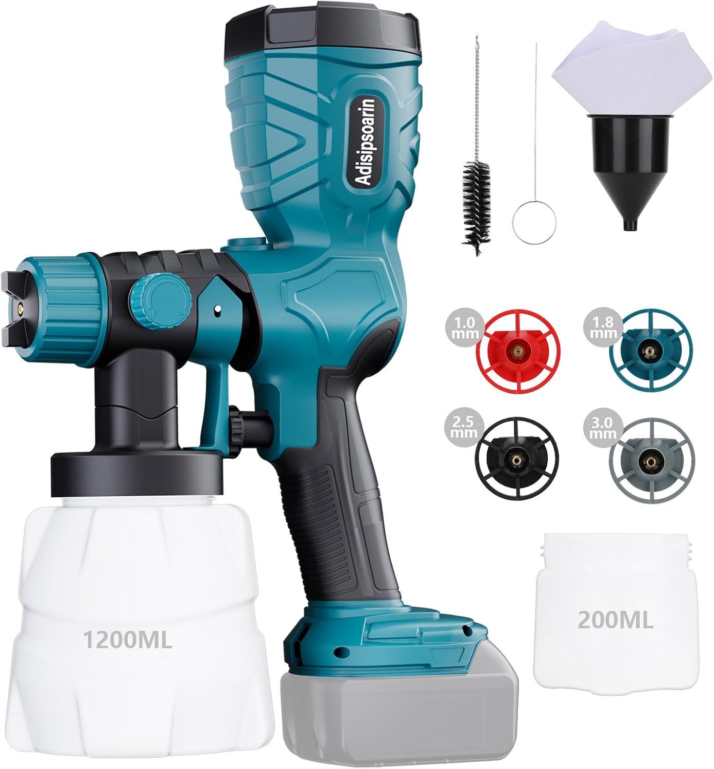 18v Paint Sprayer High Speed for Makita 18v LXT Battery, 2 Containers,Easy to Clean,for House Painting,Furniture(Batteries not Included)