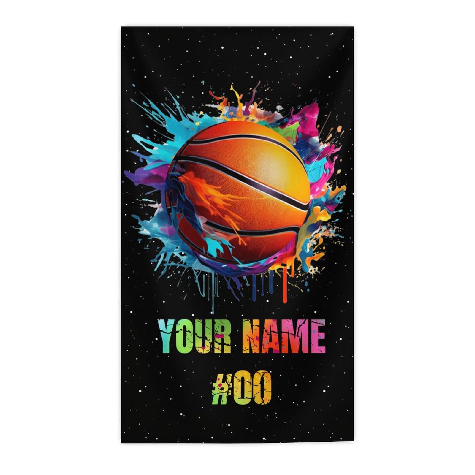 COOPASIA Sports Beach Towels, Personalized Kids Towels with Name, Basketball Beach Essentials for Girls Boys Team Players, Quick Dry, Sand Free,