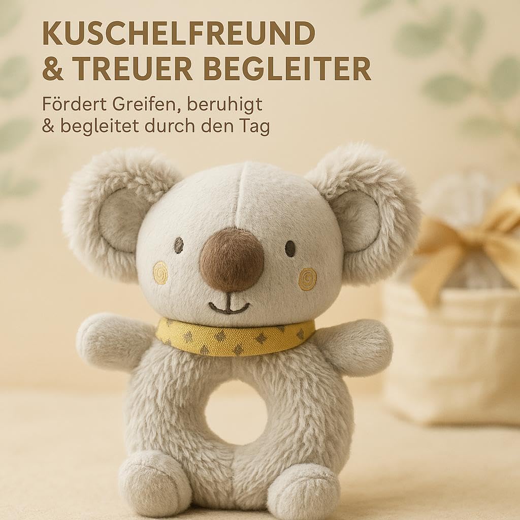 Gâteau de couches bohème vintage pour fille et garçon avec hochet koala, cadeau de naissance
