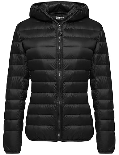 Women's Hooded Packable Ultra Light Weight Short Down Jacket