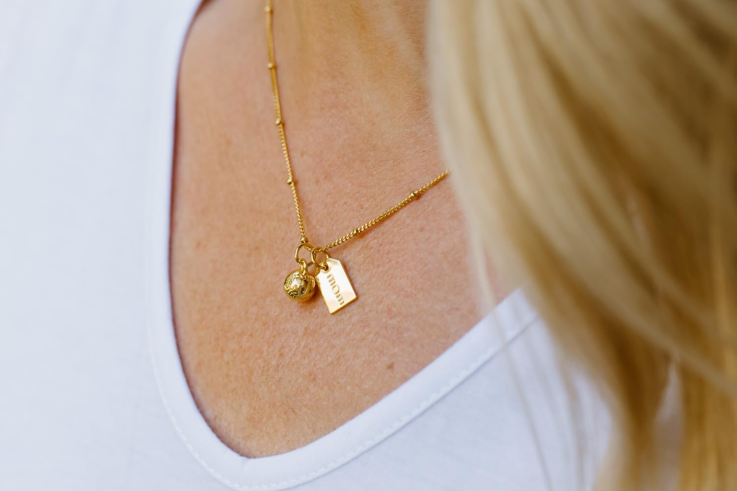 Chelsea Charles Sports Mom Double Charm Necklace, Fashion Jewelry Gift for Women