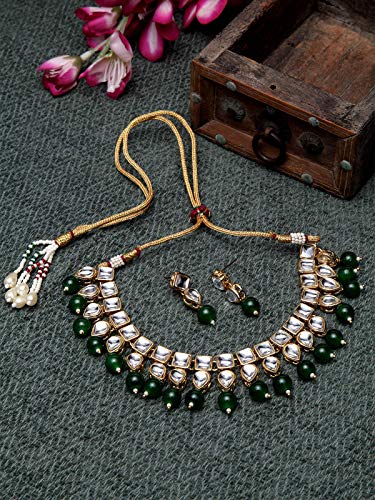Stylish Kundan Wedding Necklace Jewellery Set