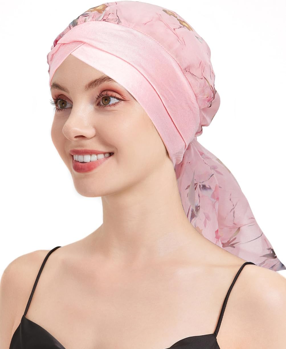 FADACHY Chemo Headwear for Women Full Coverage Head Scarf Hair Wrap Head Covering for Cancer Chemotherapy Patients, Hair Loss - Image 4