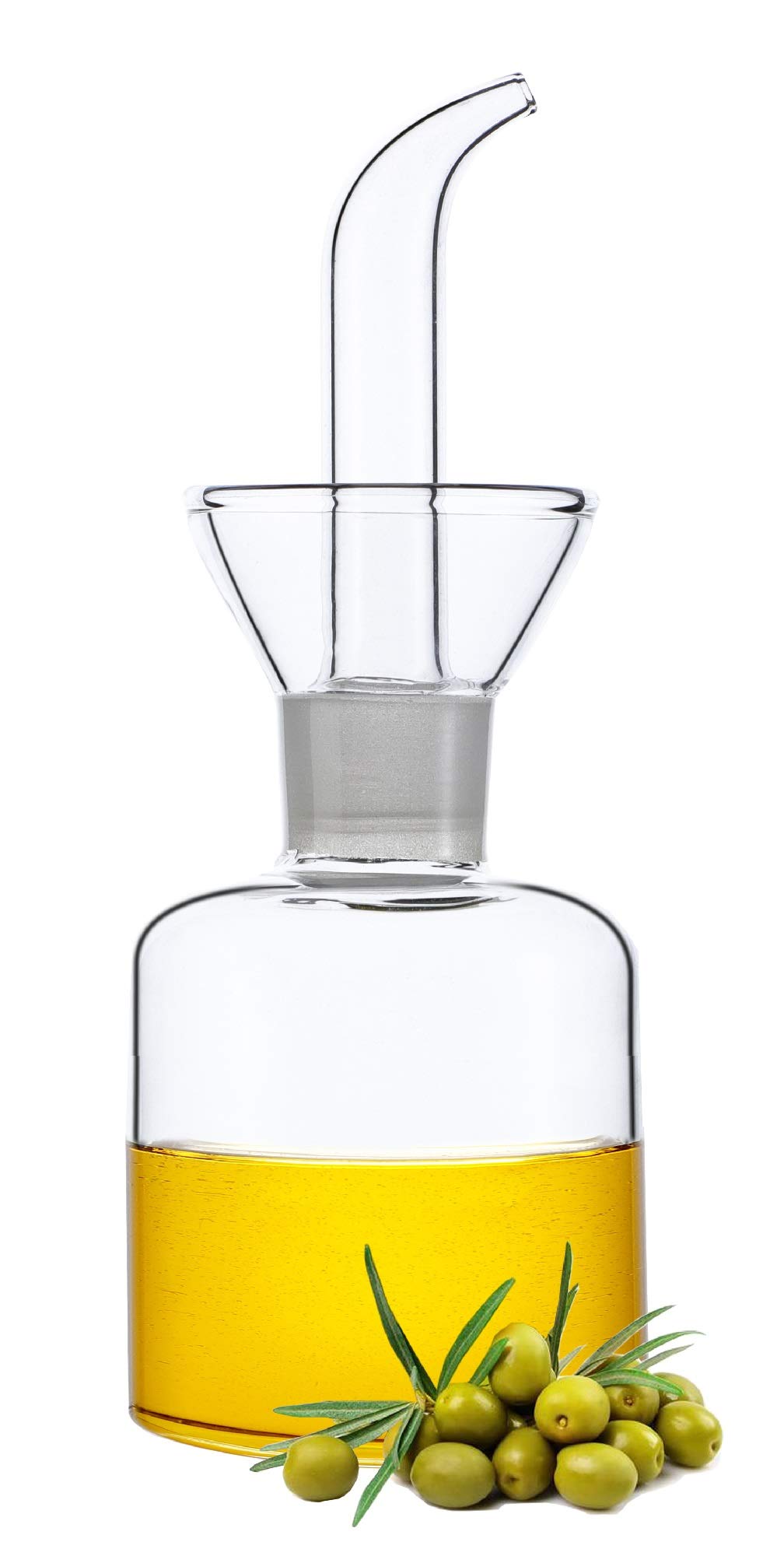 Decantador de aceite de vidrio de 150ml para aliñar ensaladas en tu cocina y barbacoas