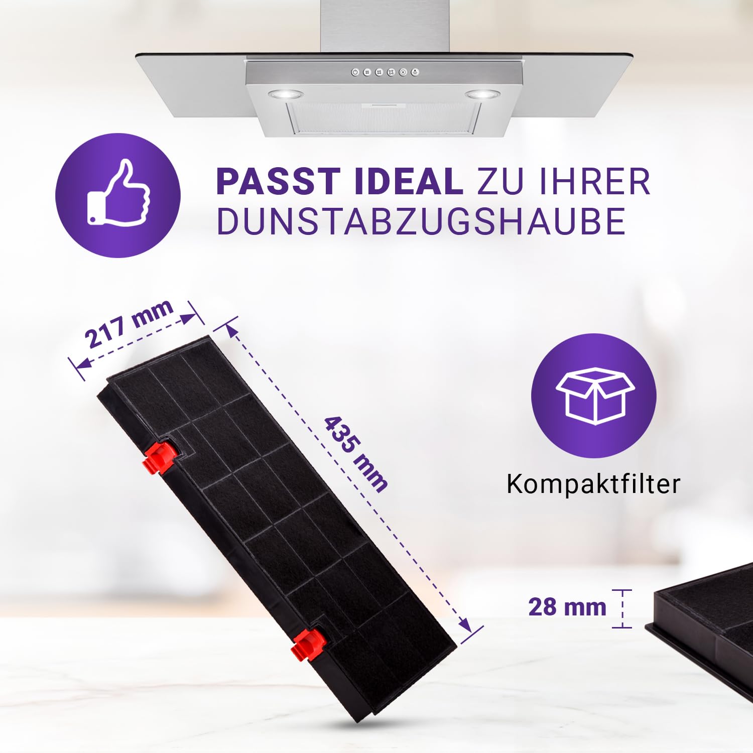 Viоks.pro 4x Carbon Filter Dunstabzugshaube Ersatz für AEG 9029801207