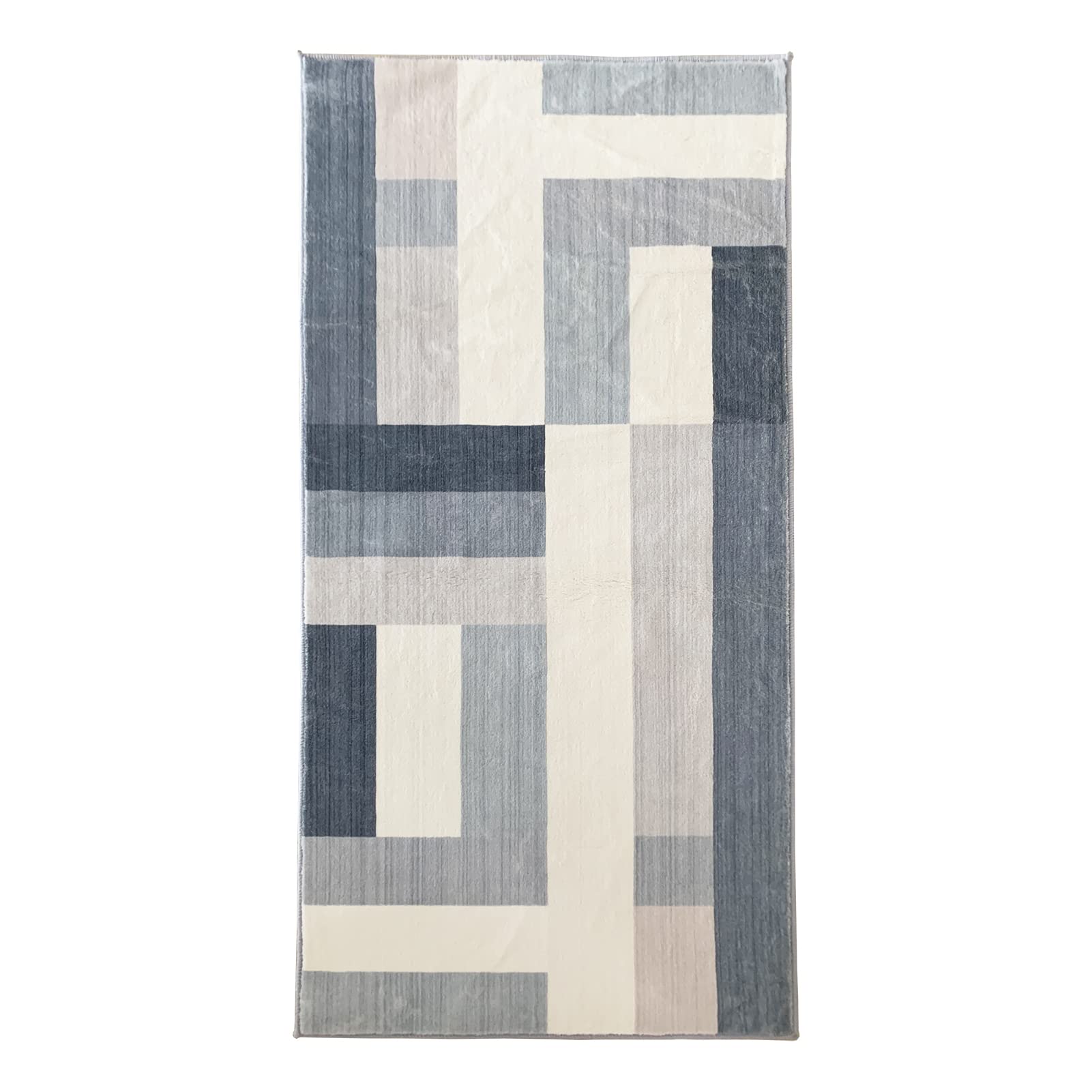 MIIUJJIR Entry Area Rug, Faux Wool NonSlip Runner Rug Kitchen Laundry