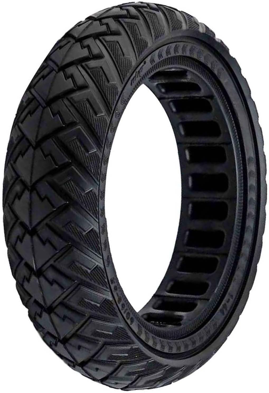 10 Inch 60/65-6.9 Off-Road Solid Rubber Tire, for Ninebot Max G2 G65 Electric Scooter Wear-Resistant Anti-Puncture Black(Black)