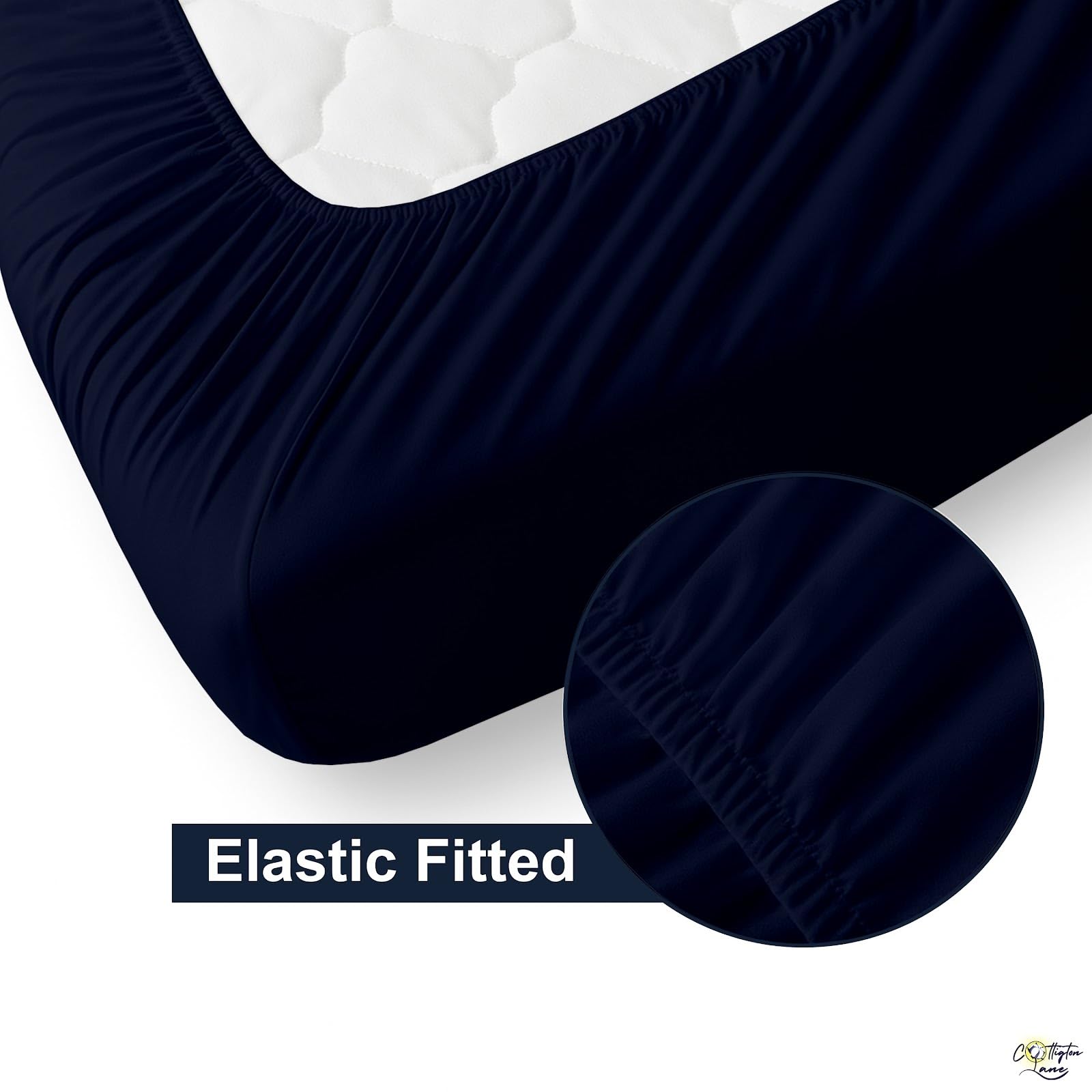 Ardenia Bedding - Juego de sábanas para Cuna (4 Piezas, 400 TC)