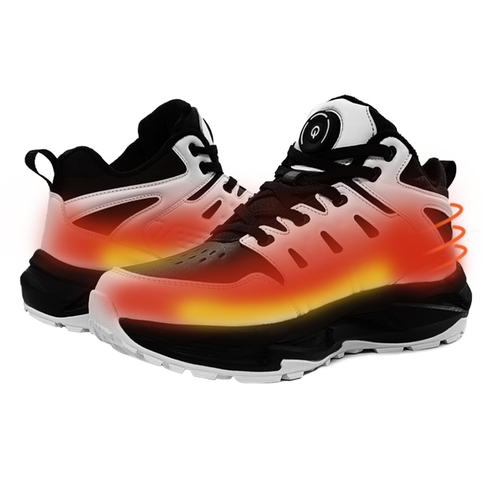 Chaussures de randonnée pour homme et femme - Chaussures d'hiver chaudes - Chaussures chauffantes rechargeables - Chaussures basses de trekking