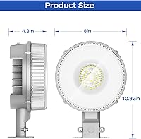 Vista 5 de CINOTON Luz LED de granero, 70 W 8400 lm, luz de seguridad para exteriores del anochecer al amanecer, listado UL, 120 V, optimizada para el hogar
