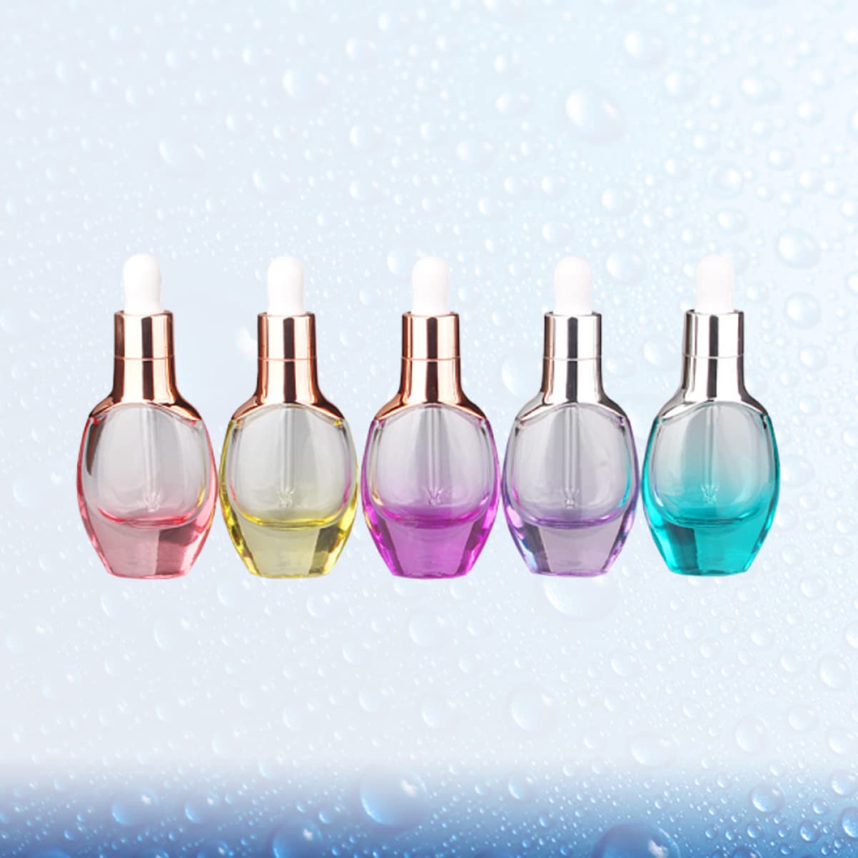 30ml Rollerflaschen Dropper 5er Set Leere Ölflaschen Für Unterverpackungen Praktische Reiseflasche