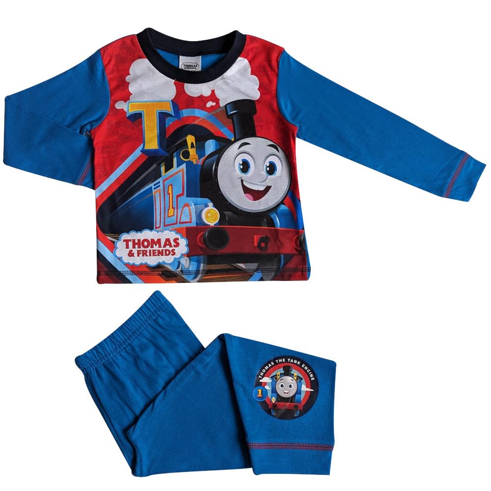THOMAS & FRIENDSBoys Thomas The Tank Engine Pyjamas. Ages 18 Months To 5 Years (3-4 Years) Multicolor