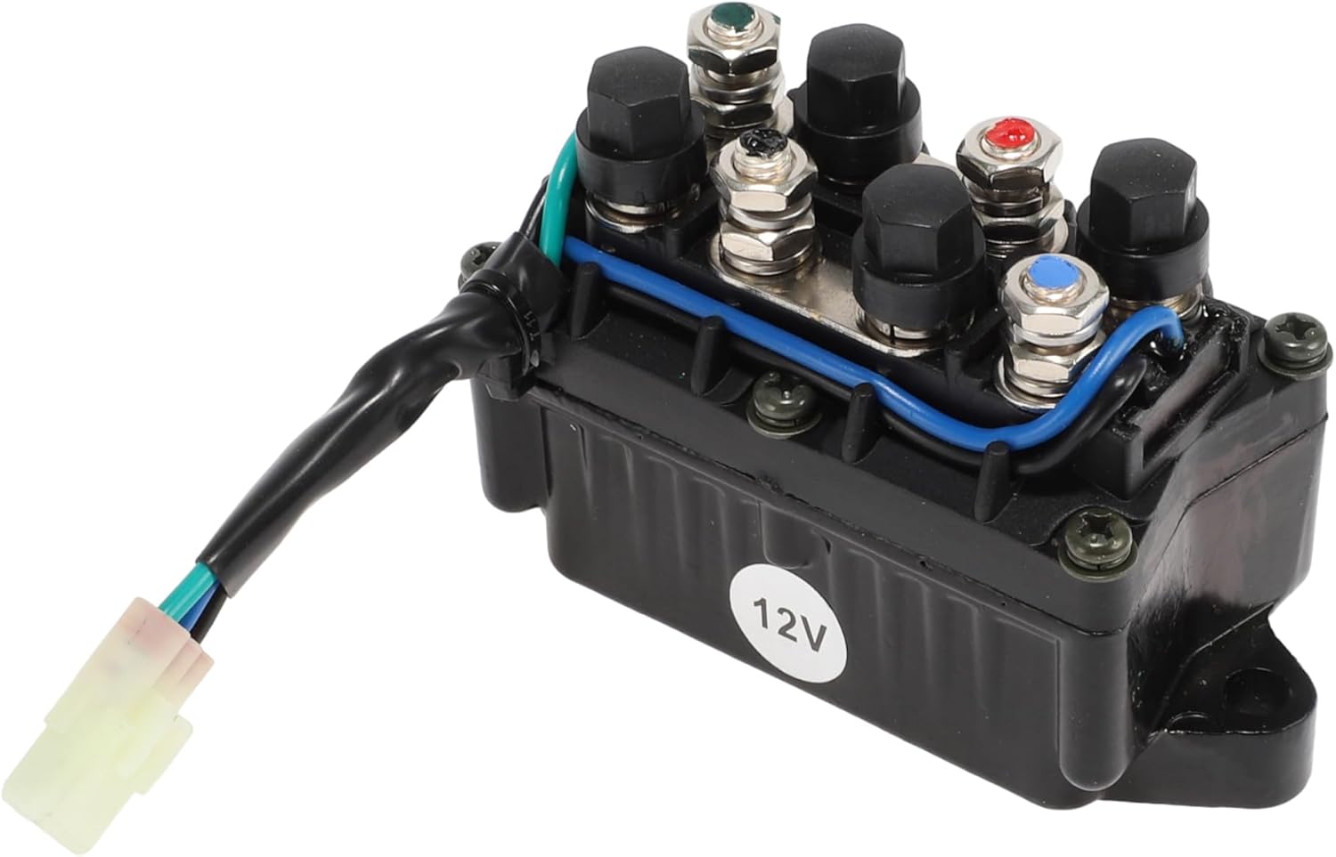 ATV Winch Solenoid Switch Relay Assembly 12V 8 Terminal Relay for Arctic Cat, Durable Plastic Metal Black