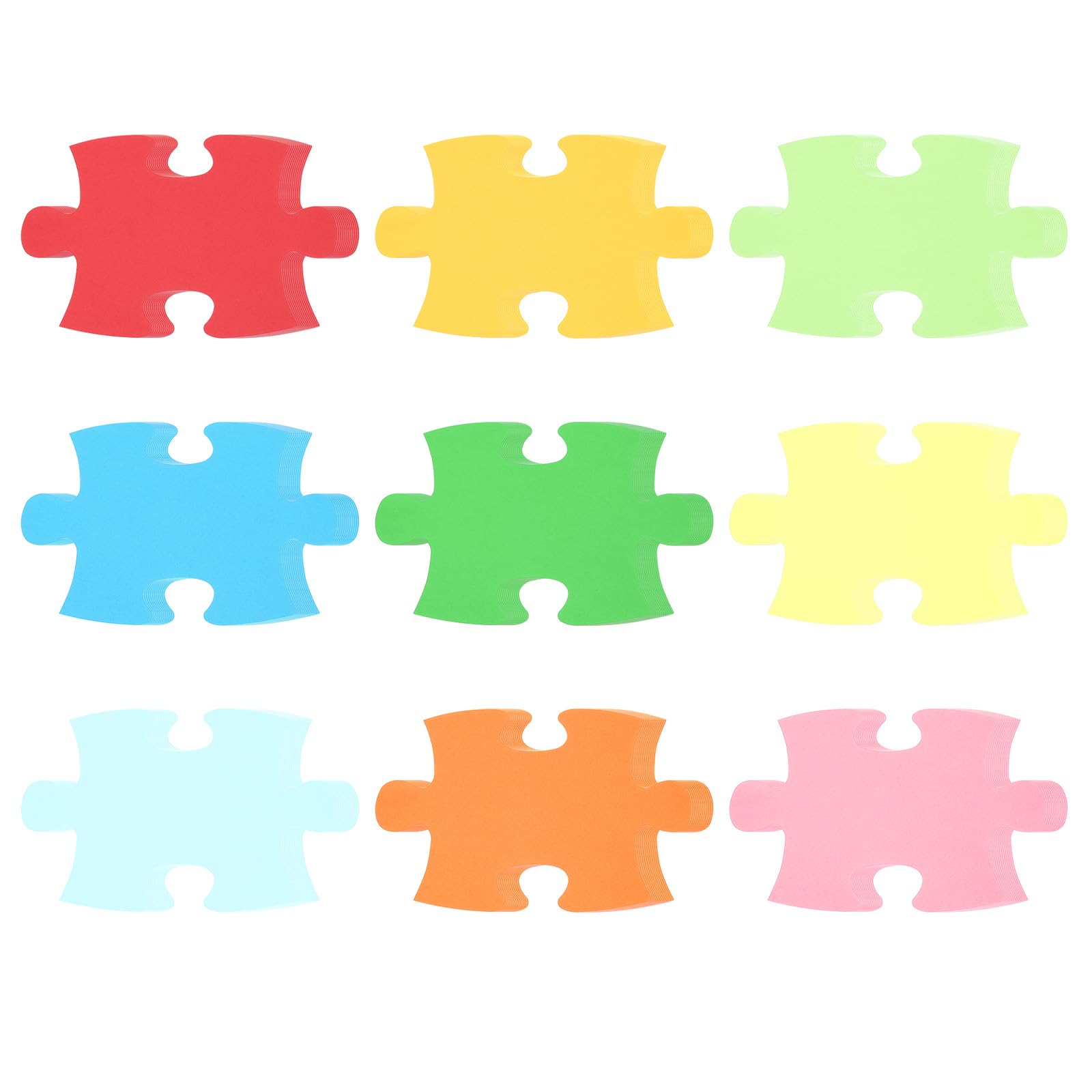 PATIKIL 5x6" Ausschnitte aus Papier, 180 Stück Puzzleteile in verschiedenen Farben für Pinnwandkunst, Büro, Klassenzimmer, Party, Frühlings-DIY-Bastelarbeiten, Karten-Dekoration, bunt