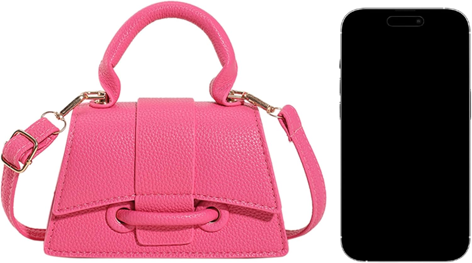 Ayliss Micro Mini Crossbody Handbag Women's Purse Clutch Cute Mini Trendy Bag Top Handle PU Leather Shoulder Bag - Image 5