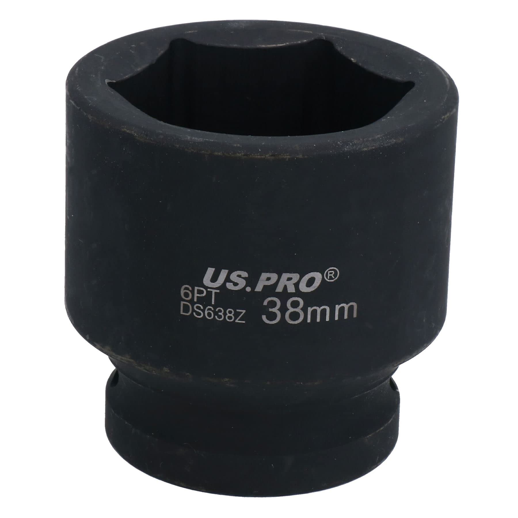 3/4" Drive 38mm Shallow Metric MM Impact Impacted Socket 6 Sided Single Hex