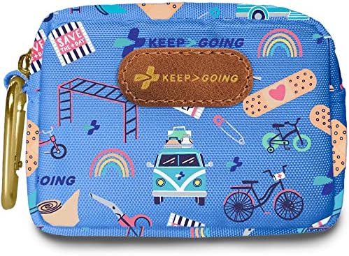 KeepGoing Small Travel First Aid Kit Kids – 60 Pc. Mini First Aid Kit for Purse, Diaper Bag, & Backpack with Latex-Free Bandages – 4 Oz., & 4.5 x 3.5 x 2 in, TSA-Approved