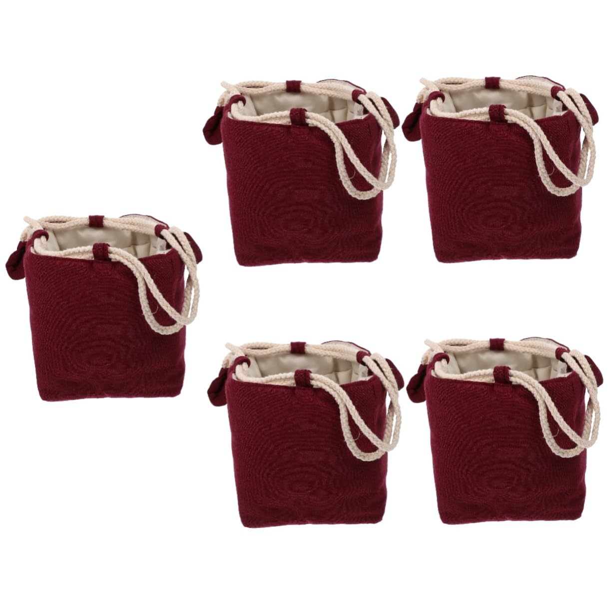 MAGICLULU 5pièces Pochette De Rangement Décorative Pour Thé De Transport Pour Accessoires De Thé Pochette à Tasse à Tirer De Rangement Pratique Pour Maison Voyages
