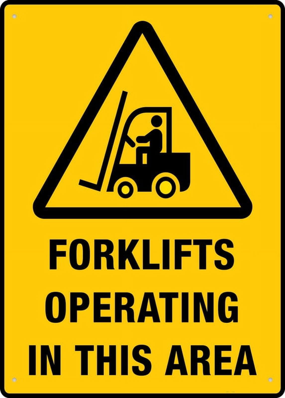 peiyeety Forklifts Operating in This Area 8X12 Inch Rust Free Aluminum Easy to Read & Sturdy KeepOutdoor Metal Signs for Home Farm Yard