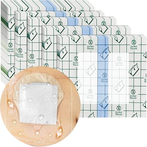 Ostomy - Funda de baño para estoma para colostomía, bolsa protectora de ducha impermeable, película adhesiva transparente para vendaje para heridas,