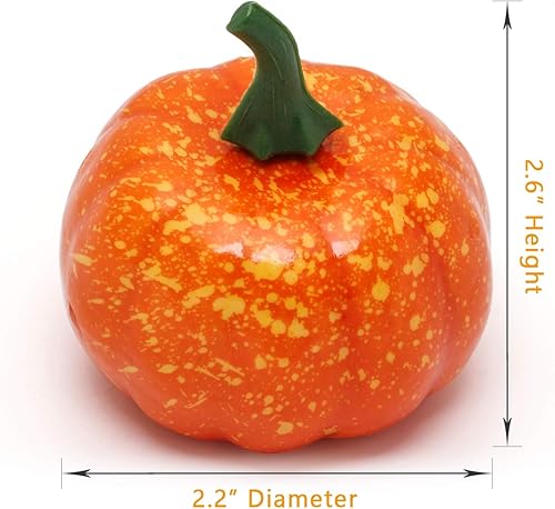 Miniatura 2 de Coolrunner realista minicalabazas artificiales realistas Paquete de 12 calabazas