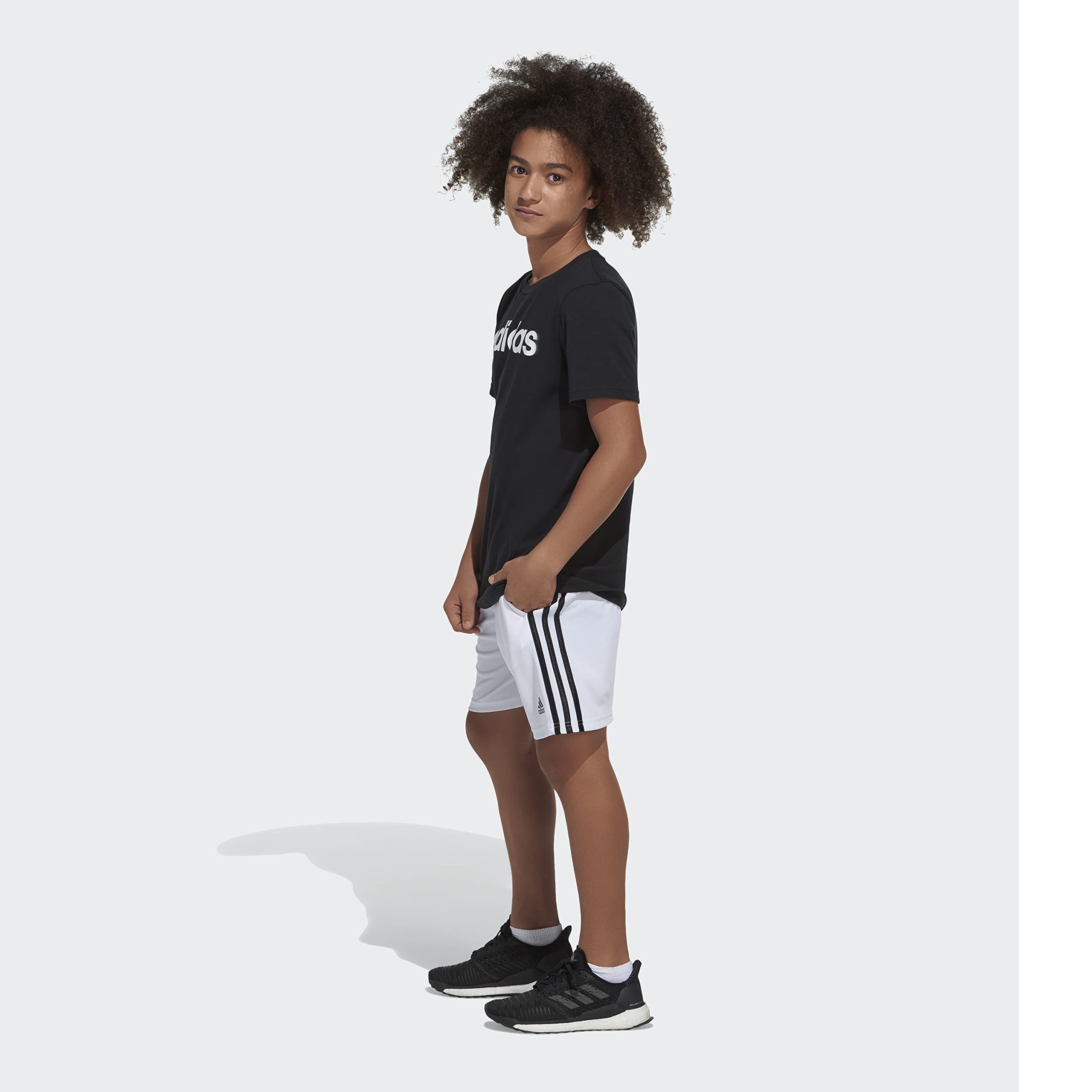 adidas boys Adi Clsic 3s Shorts, White, 8-15 Years US