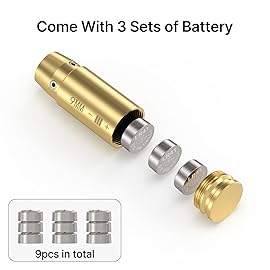 Feyachi Green Laser Bore Sight 9mm Laser Boresighter with 3 Sets of Batteries
