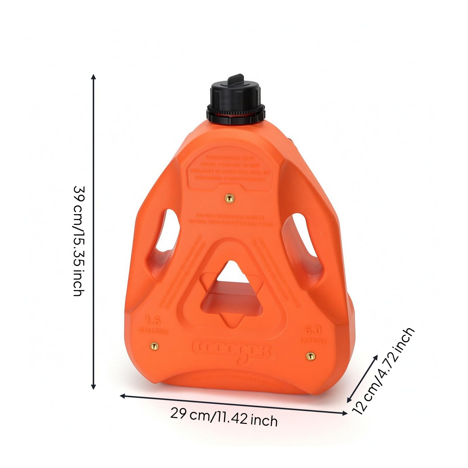 Qianly Serbatoio Carburante Ausiliario Resistente Benzina Tanica di Carburante Compatto Tanica con Tappo a Vite per Fuoristra, Viaggi, Arancione