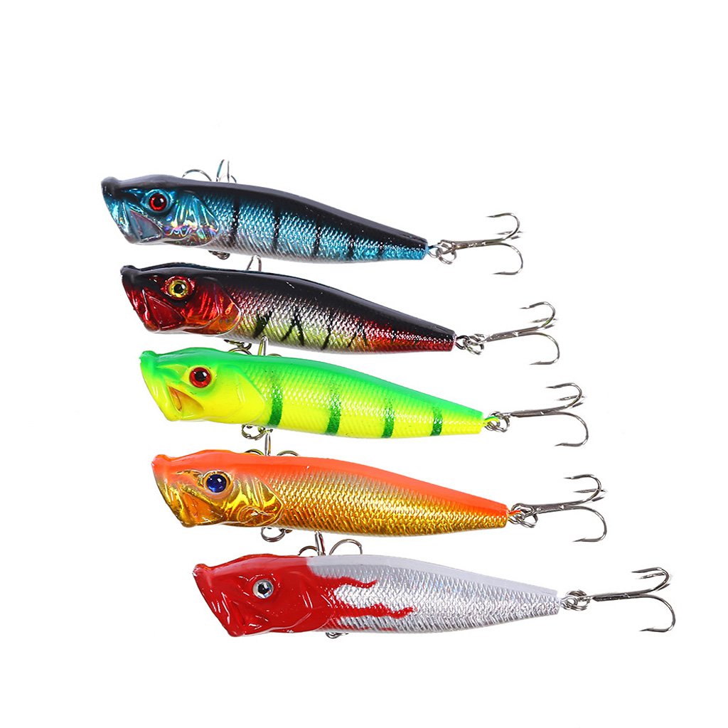 Lot De 5 Leurres Souples Pêche Mer & Bar - Appâts Bioniques Réalistes Avec Hameçons Résistants
