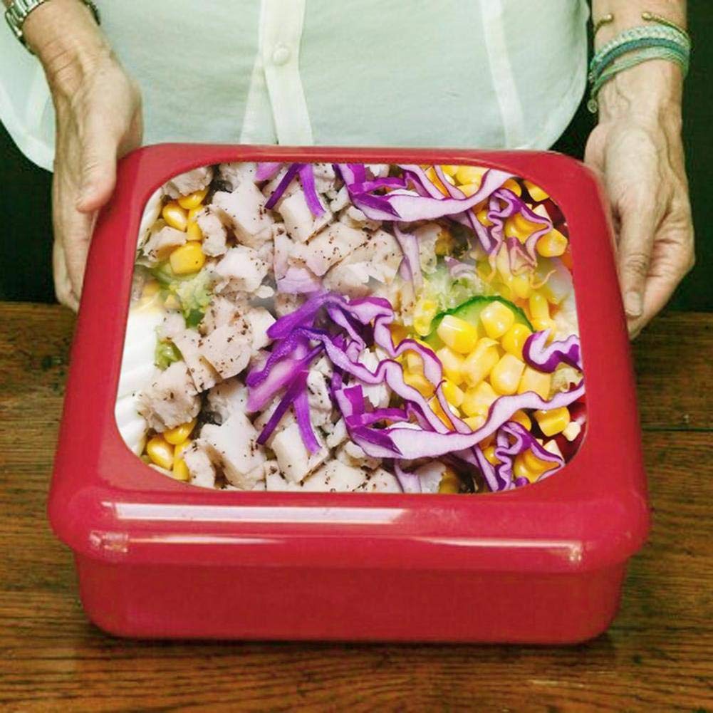 learnarmy Aluminium Drip Trays, Insulated Lunch Box Fresh Durable Pan With Large Capacity Aluminium Tin Foil Tray for Picnic Grill Outdoor Accessories, red, Splitter