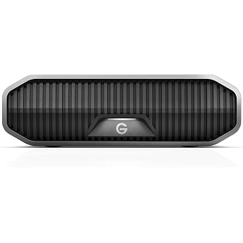 SanDisk PROFESSIONAL G-DRIVE 6TB Desktop Hard Drive 250MB/s Read and Write Speed; USB-C to USB-C Cable; Quick Start Guide; Power Supply and Cable;
