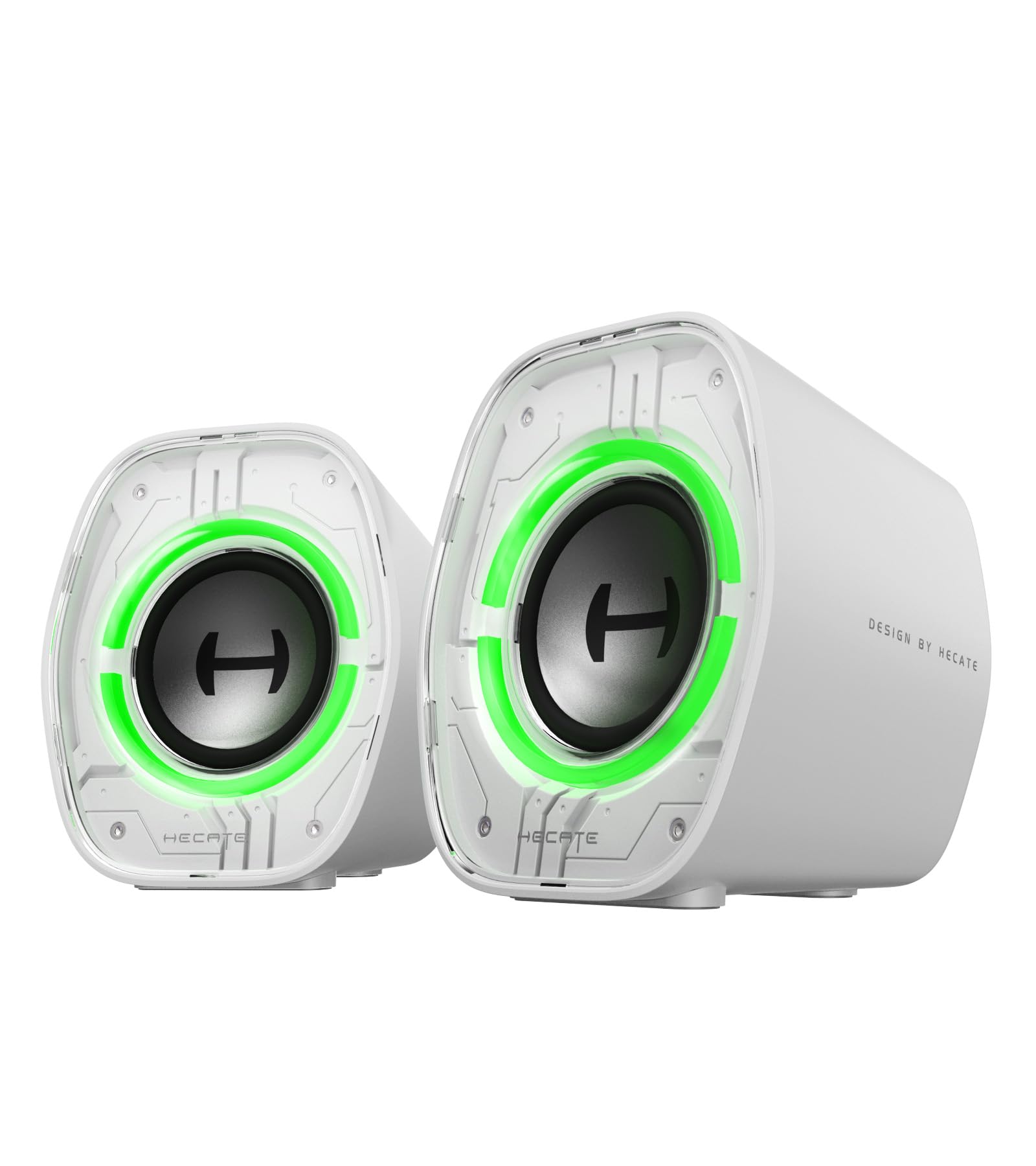 Edifier G1000 II Altavoces de Ordenador de Escritorio para Juegos, Controlador de Rango Completo de 2,5" y bajo Mejorado, Bluetooth 5.4 con USB-C/AUX, 9 Modos de iluminación RGB dinámica (Blanco)