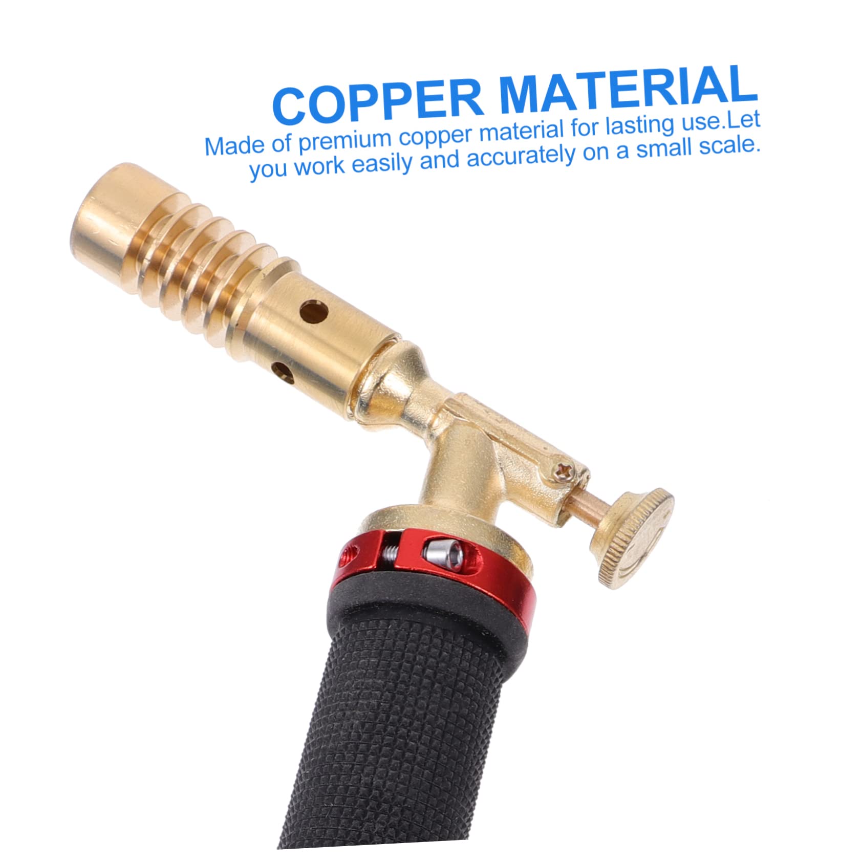 SOLUSTRE Home Gas Torch Full Brazing Welding Torch 3-layer Explosion Proof Tube Brass Knob Material