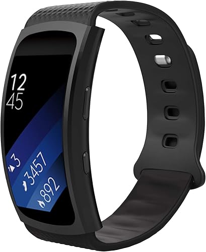 MoKo Correa de reloj compatible con Samsung Gear Fit2 Gear Fit2 Pro correa deportiva de repuesto de silicona suave para Samsung Gear Fit 2 SM-R360